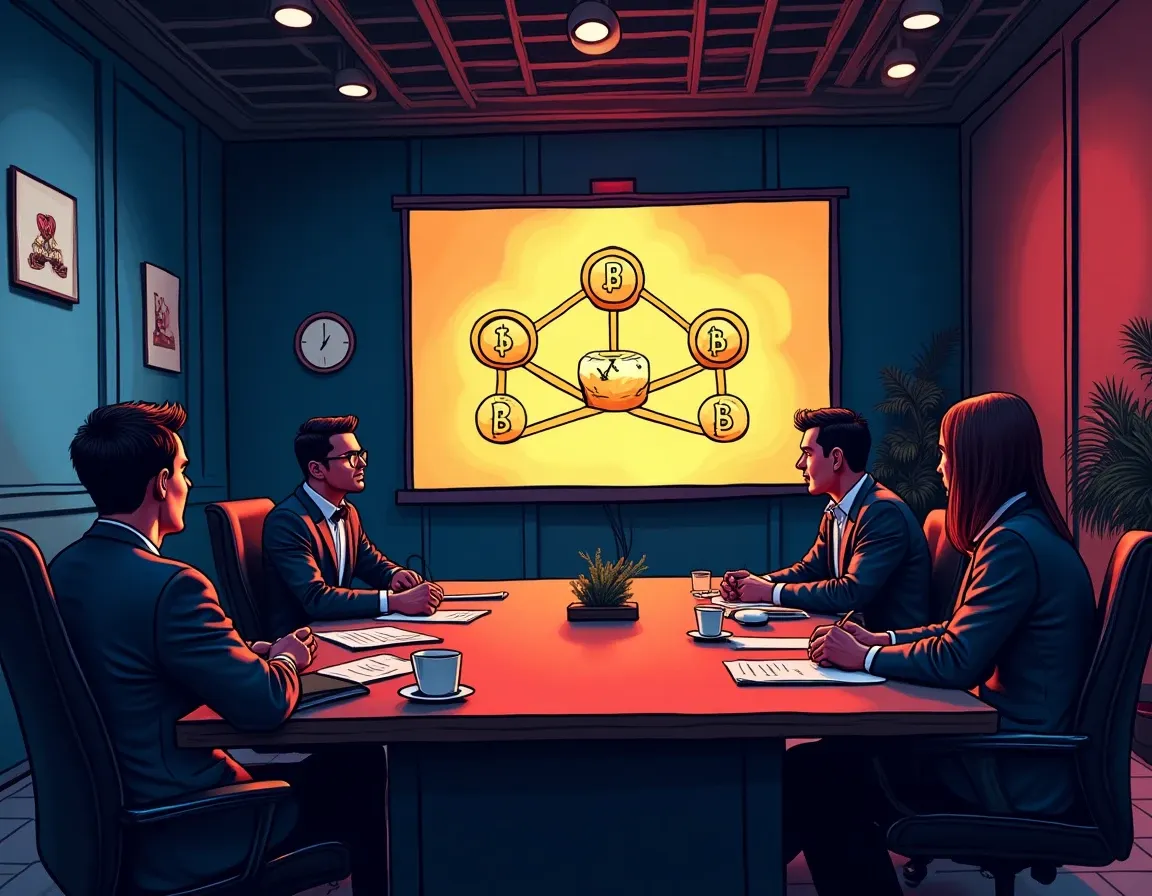 Sky DAO governance structure and Spark Protocol integration displayed during treasury risk assessment meeting