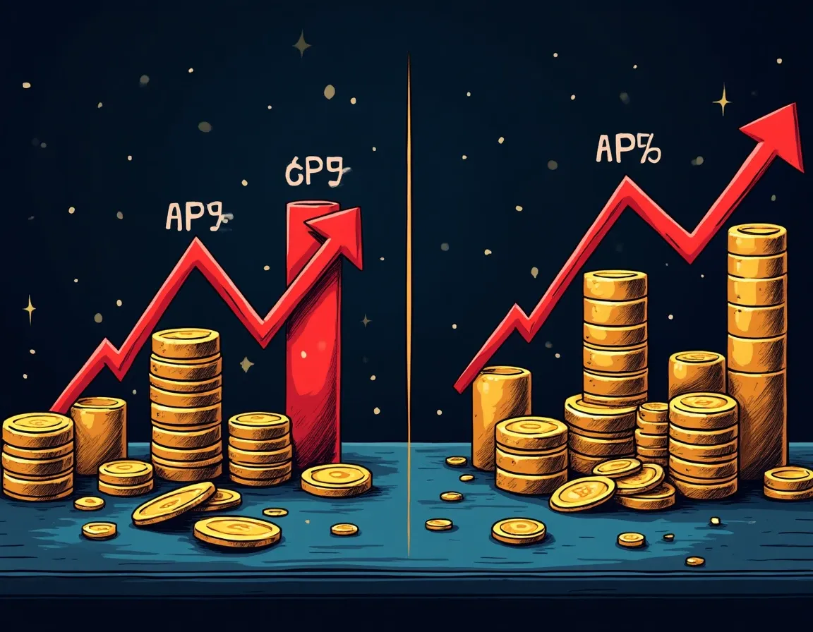 APY charts from multiple protocols showing simultaneous yield decreases