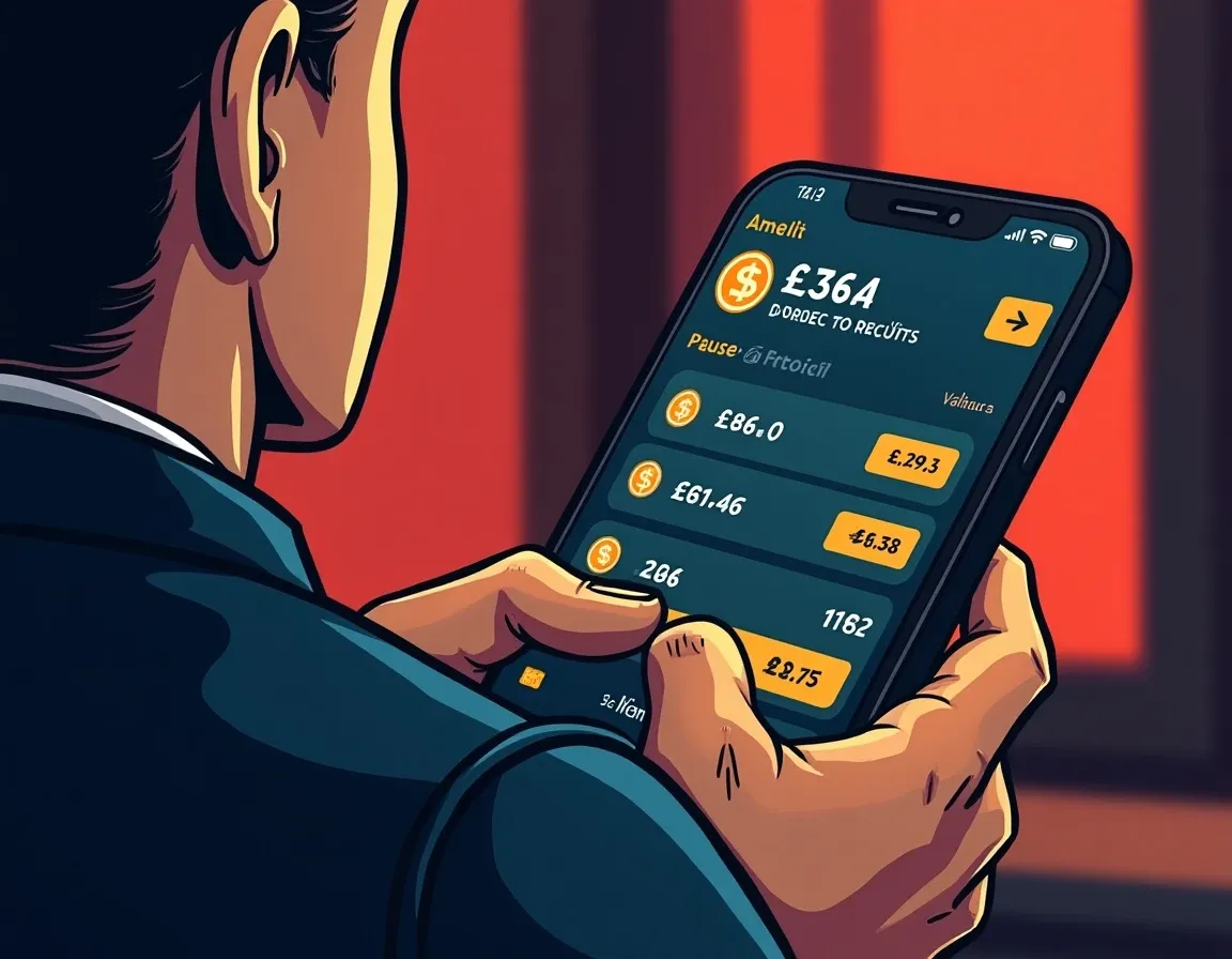 User viewing stablecoin balance and yield returns on mobile platform in high-inflation market