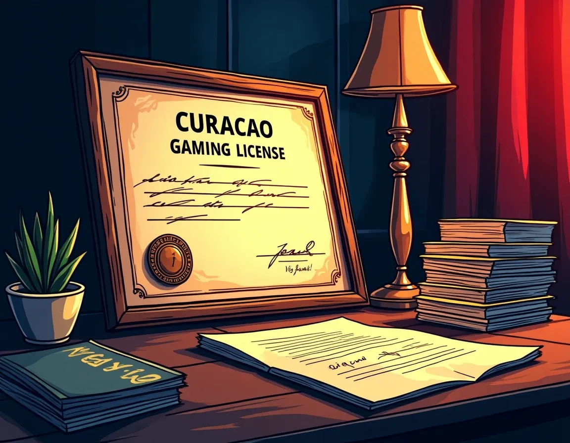 Gaming license certificates and regulatory compliance documentation from multiple jurisdictions