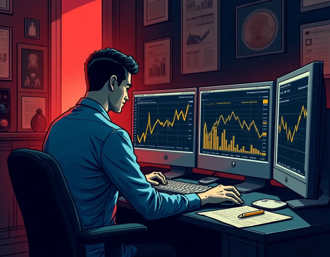 Trader analyzing real staking yield calculations after subtracting network inflation from headline APY