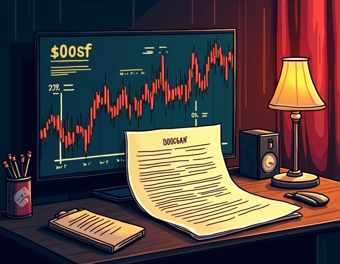 Warrant exercise paperwork next to bitcoin price display showing accumulation timing