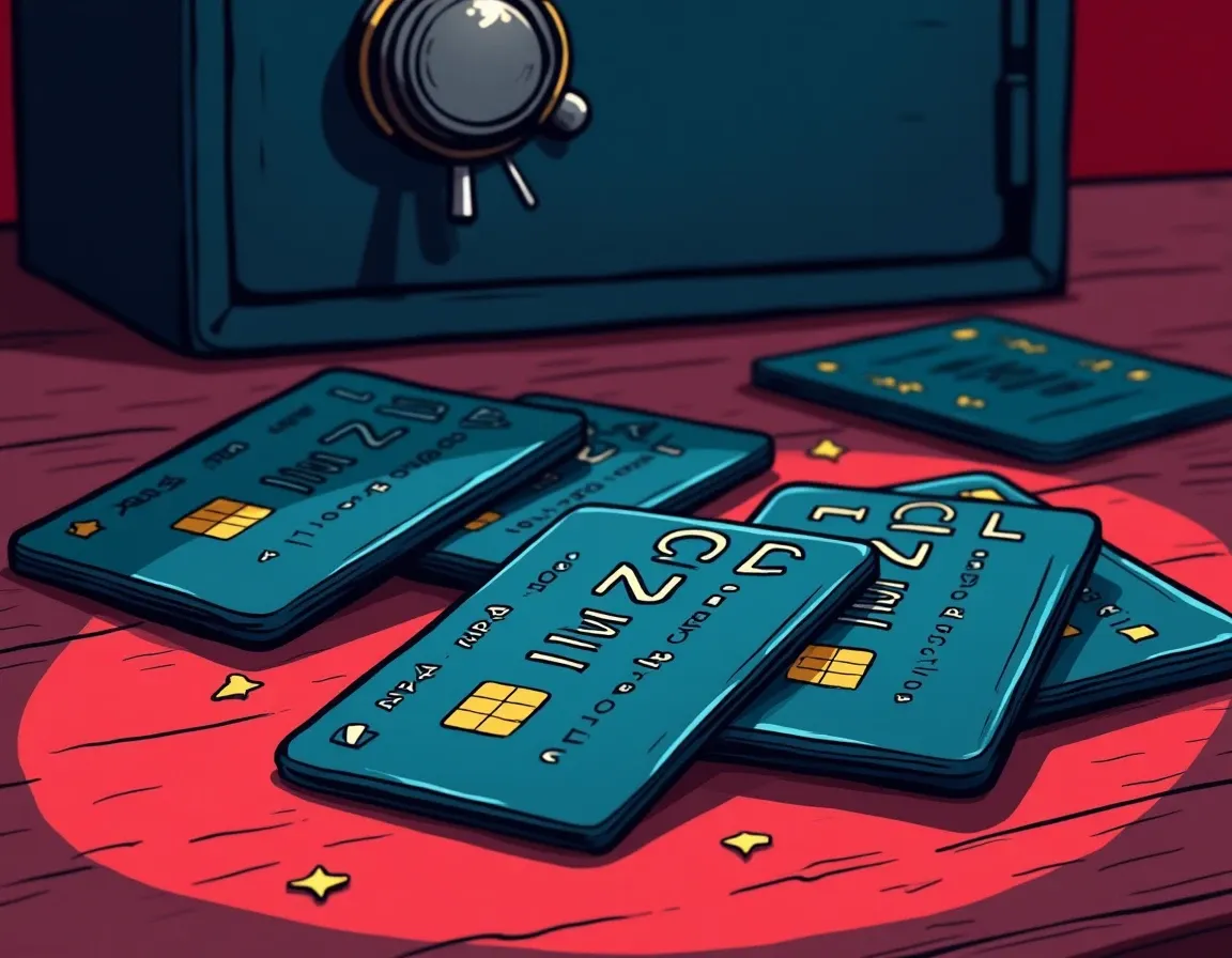 Multiple backup hardware wallet cards with secure storage representing geographic distribution for recovery protection