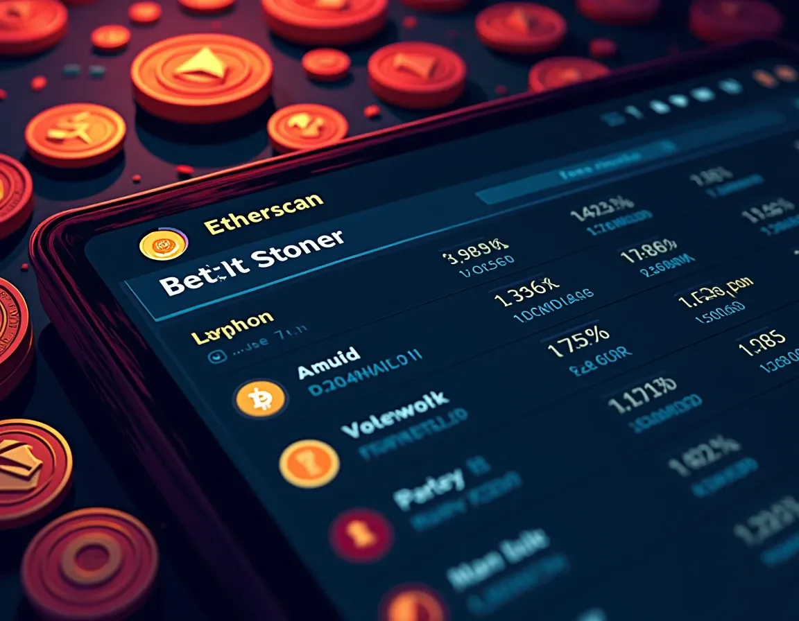Blockchain explorer interface displaying ranked token holder addresses and distribution percentages