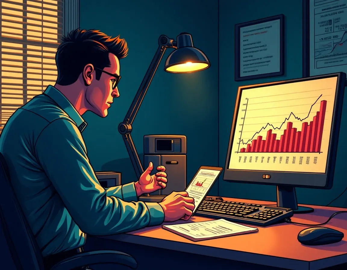 Investor reviewing token concentration risk metrics and holder distribution thresholds on laptop