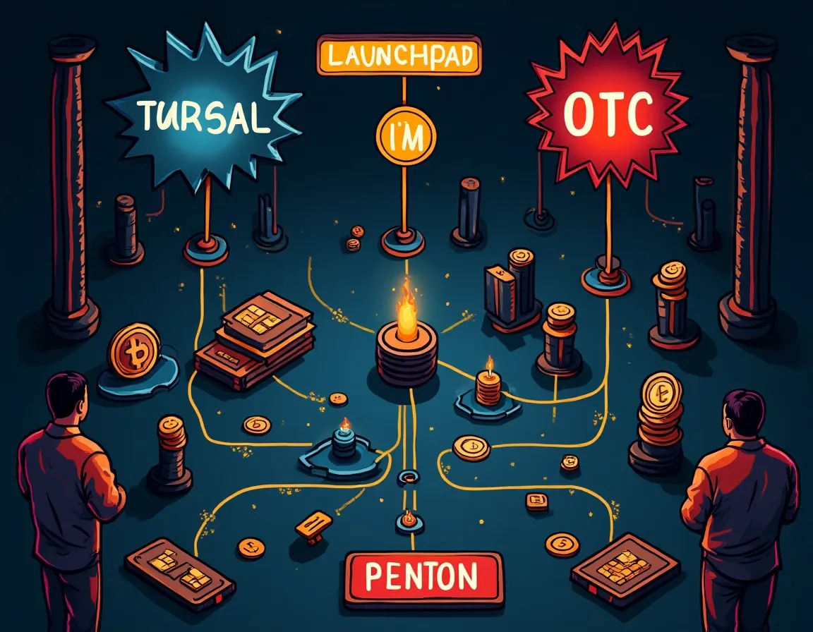 Flowchart comparing public sale, launchpad, and OTC token allocation decision paths