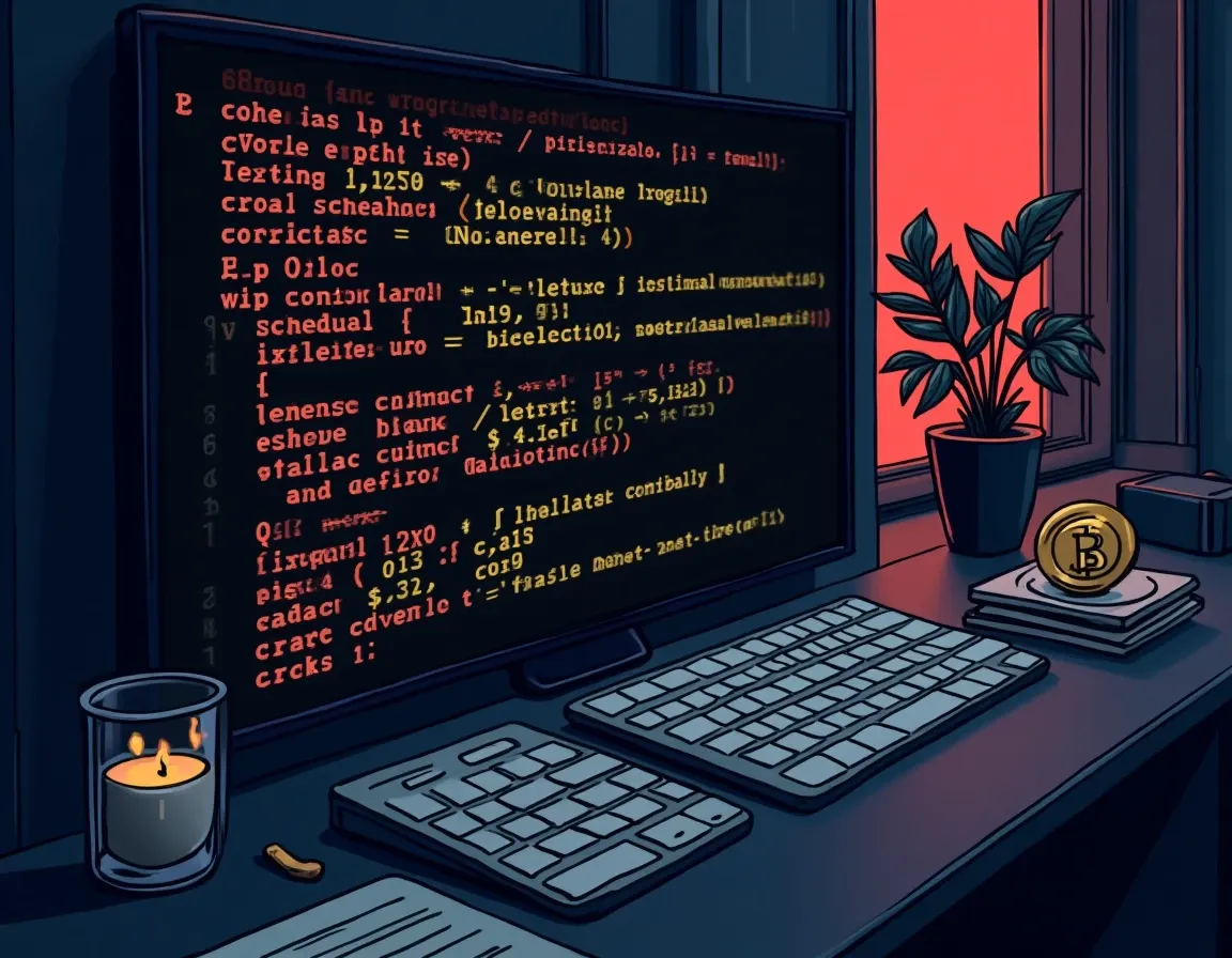 Smart contract code displaying vesting cliff and release schedule parameters