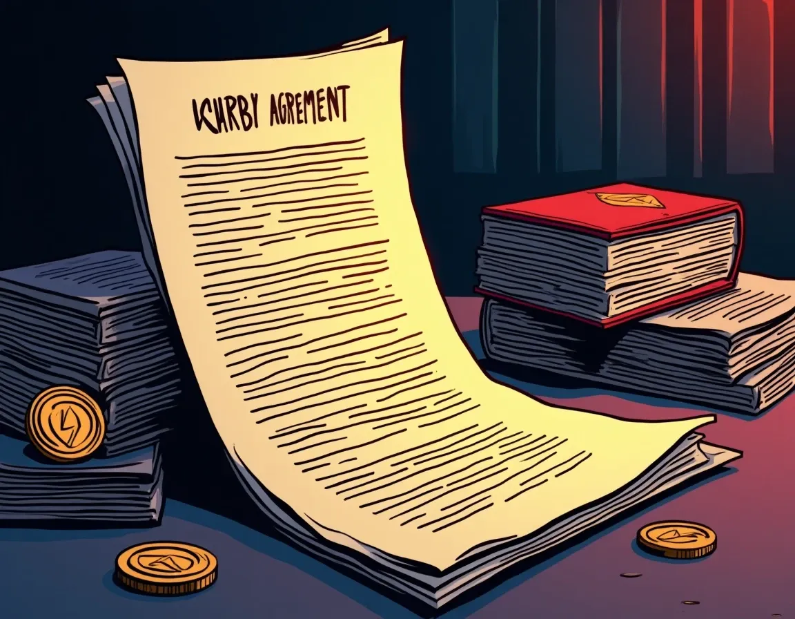 Custody documents with hardware wallet device and multi-sig authorization forms for BUIDL verification