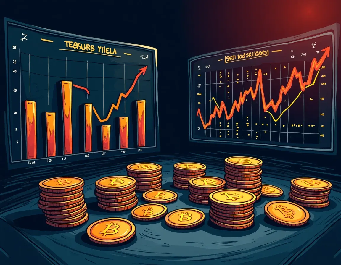 Comparison charts showing Treasury bill yields versus tokenized fund returns and fee structures