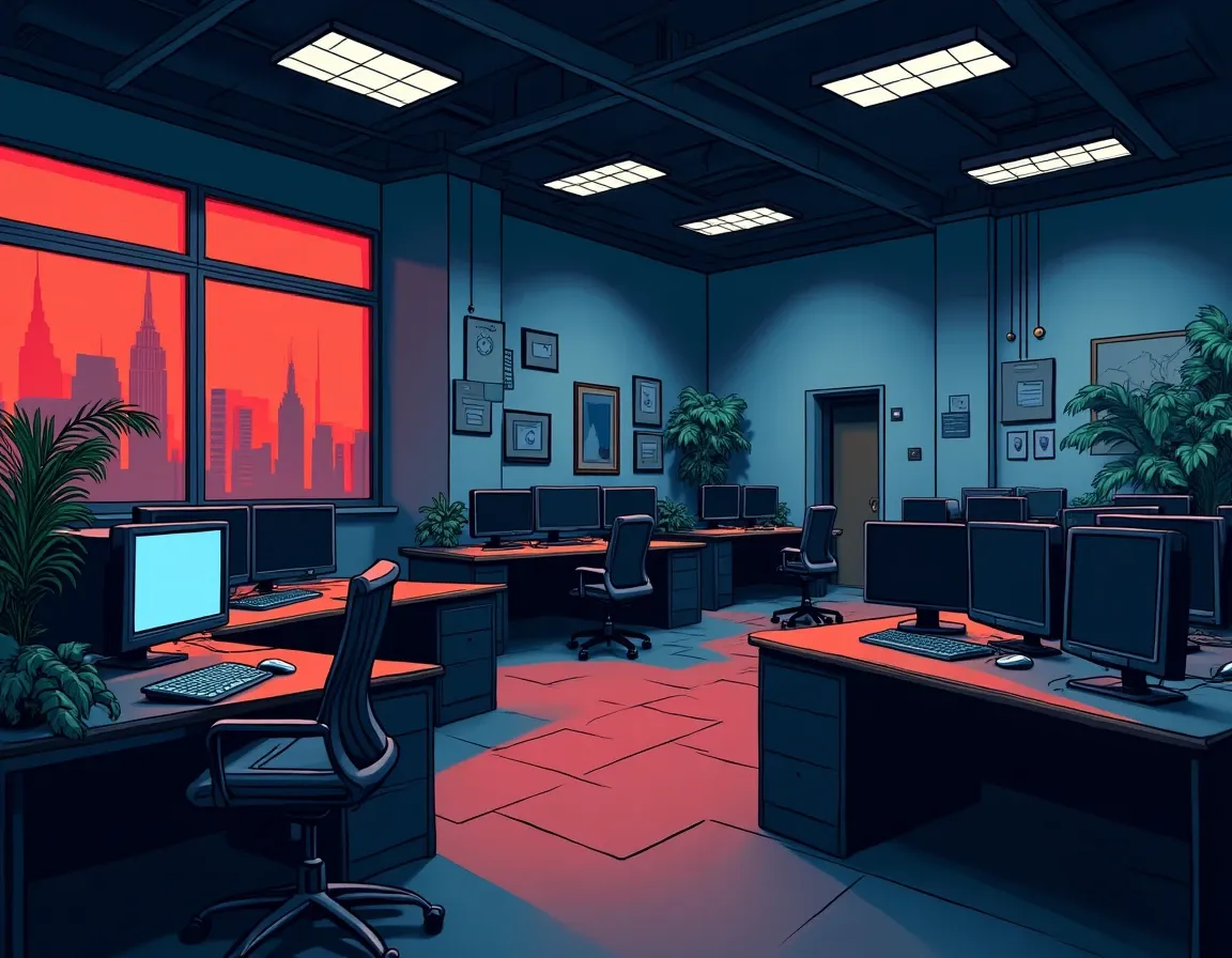 Abandoned CeFi lending office after 2022 collapse of unsecured crypto loans