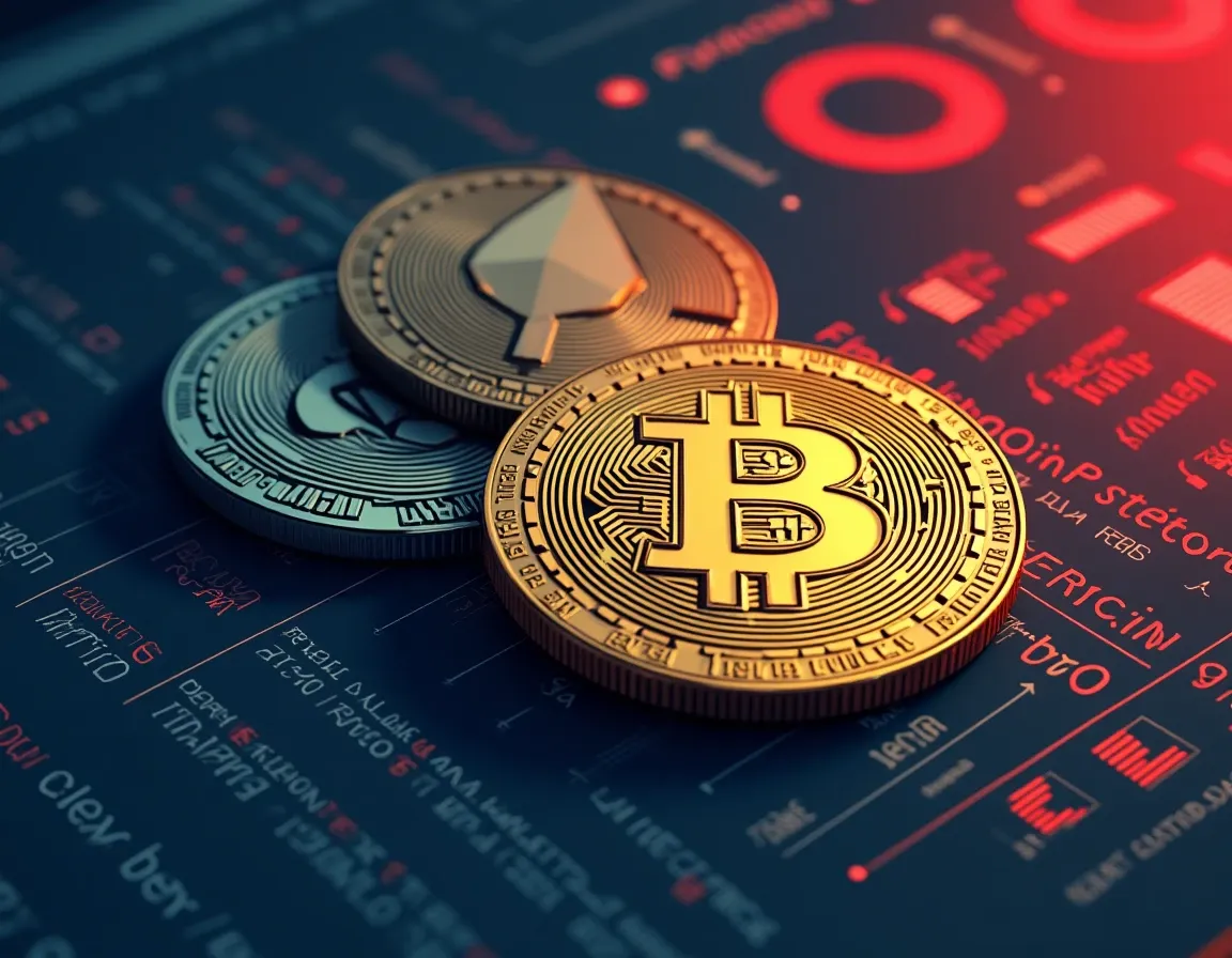 Ethereum and Bitcoin tokens beside fee tier structure and protocol economics comparison charts