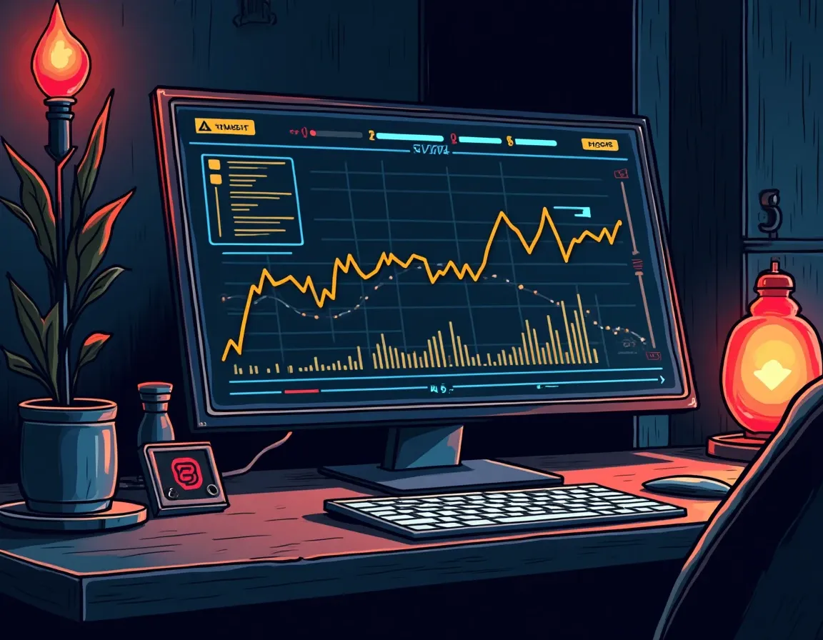 Tracker data timestamp with block height lag indicator and sync status