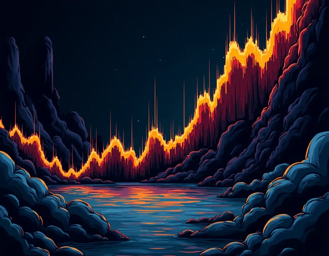 Trading volume and total value locked chart comparing stability metrics over time