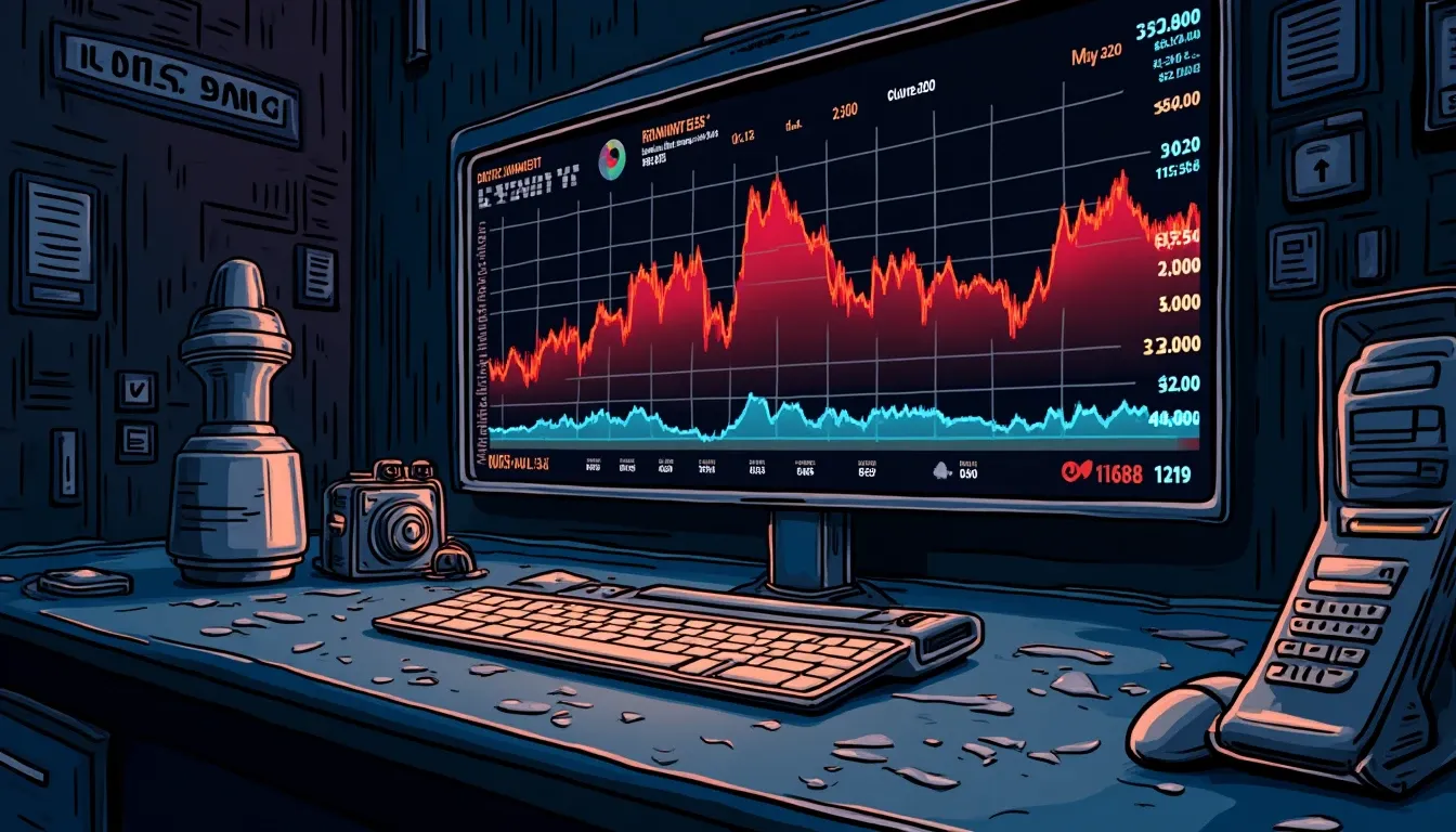 Uniswap V3 WETH-USDT pool with liquidity range bands and fee tier visualization