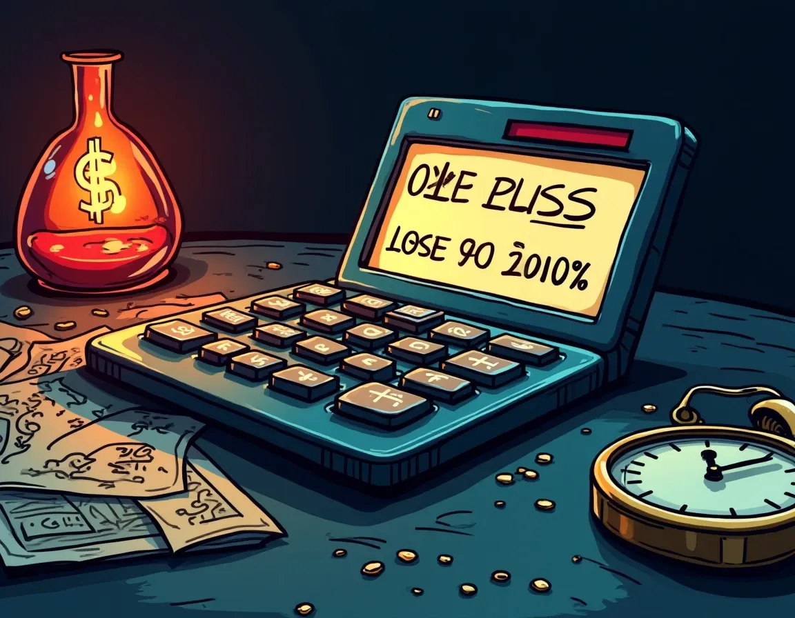 Calculator displaying impermanent loss calculations for Uniswap V3 concentrated liquidity ranges