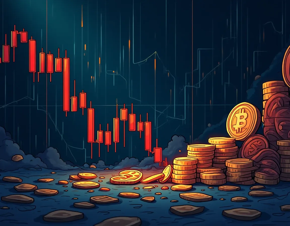 Chart illustrating ETH price movement ranges and corresponding impermanent loss impact zones