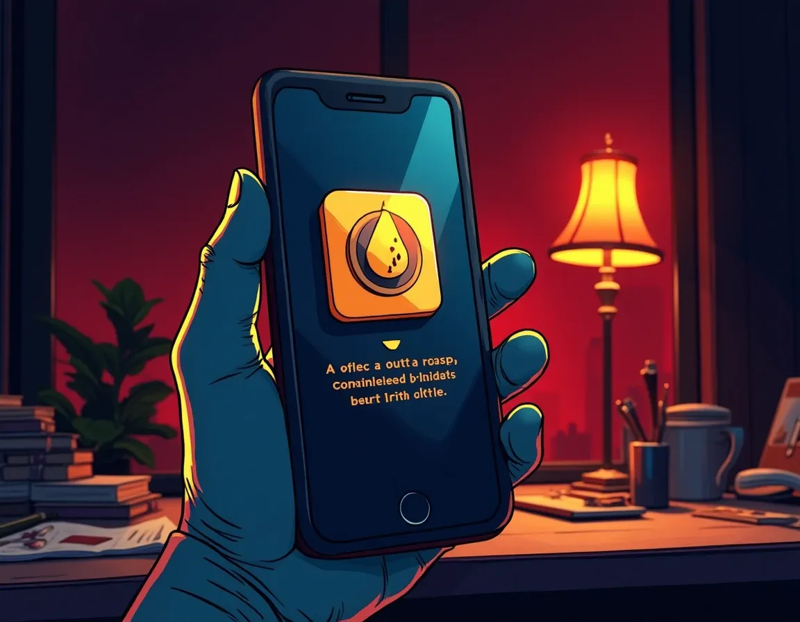 Smartphone with Uniswap out-of-range position alert notification