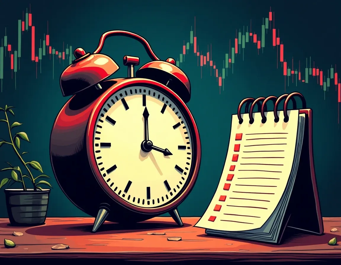 Clock and calendar illustrating the 48 to 96 hour duration of volatility-driven yield spikes