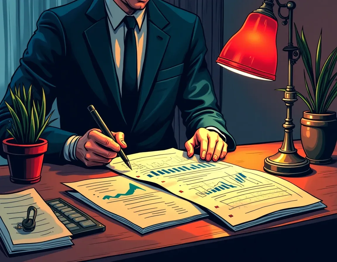 Cryptocurrency ETF expense ratio comparison documents with Vanguard brokerage statement on desk
