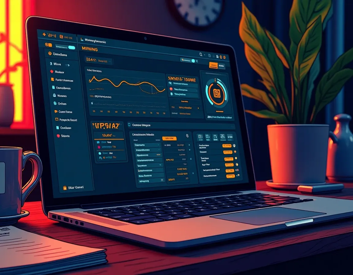 Mining automation software interface showing scheduled on-off cycles for time-of-use rates