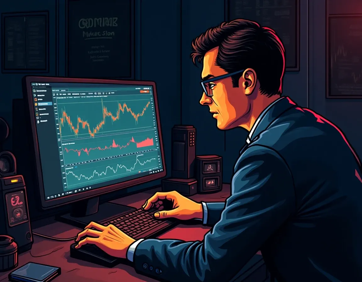 Risk analyst evaluating DeFi protocol oracle configuration and price feed manipulation resistance on computer