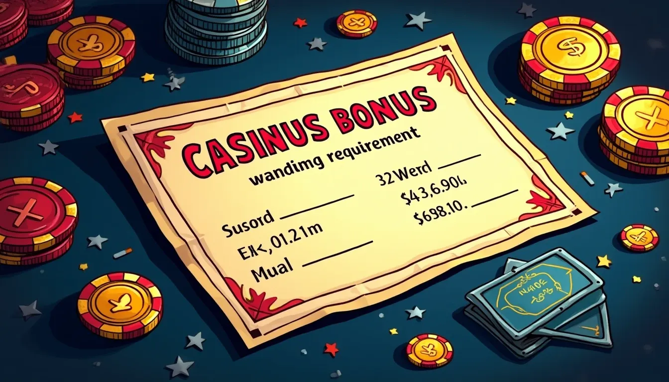 Casino bonus certificate showing wagering requirement calculations and mathematical formulas