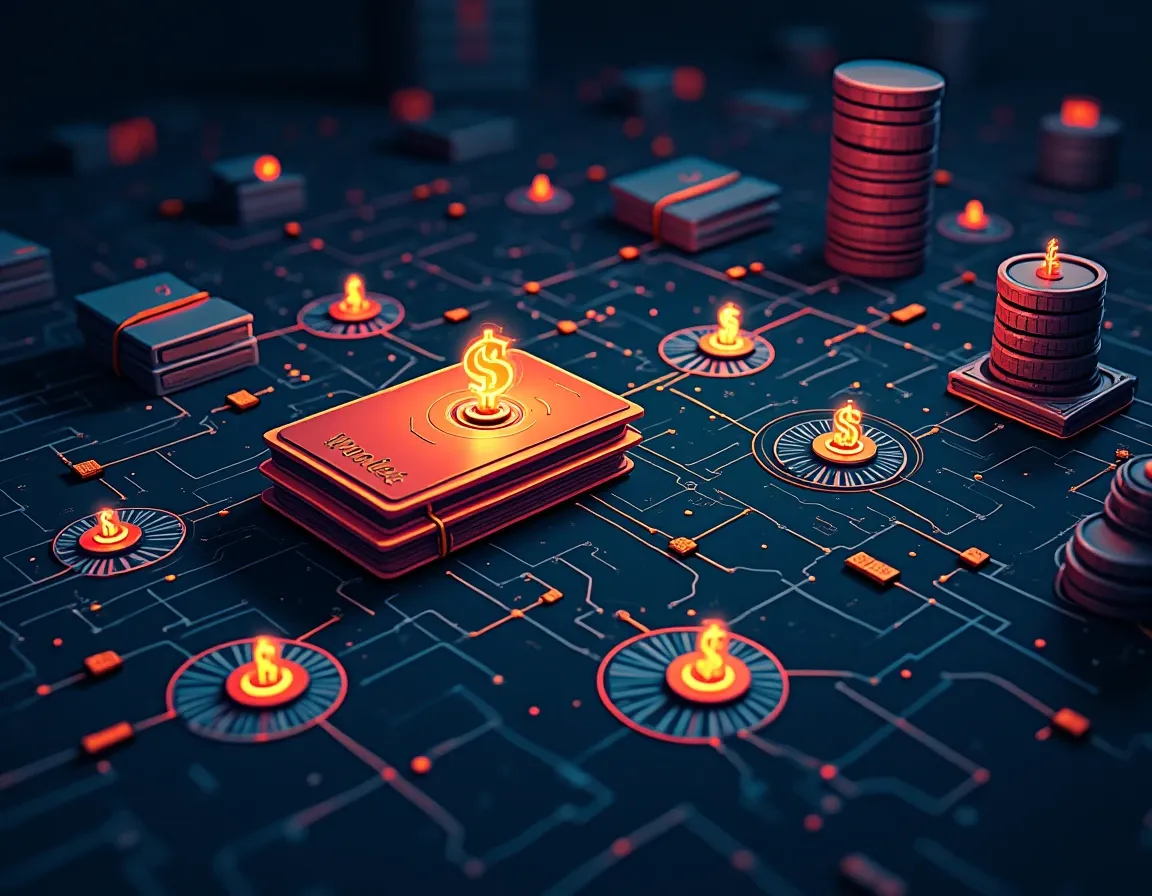 Blockchain funding graph visualization showing wallet clustering patterns used in Sybil detection algorithms