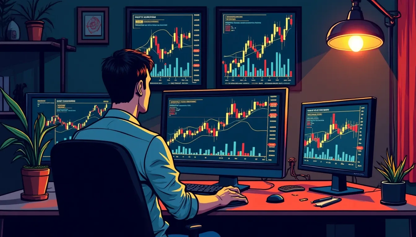 Cryptocurrency market analysis charts showing DeFi yield volatility and rate collapses