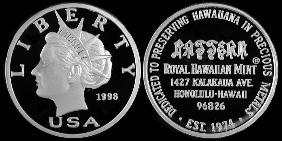 Royal Hawaiian Mint 1998 Liberty Dollar Pattern
