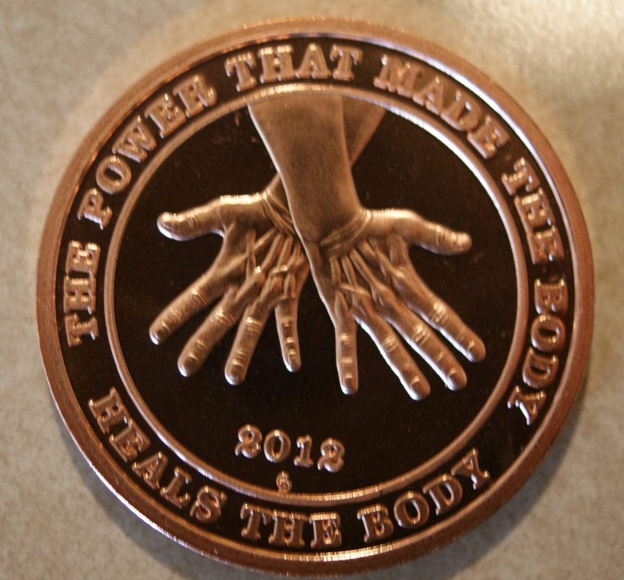 2012 Healing Hands copper obverse