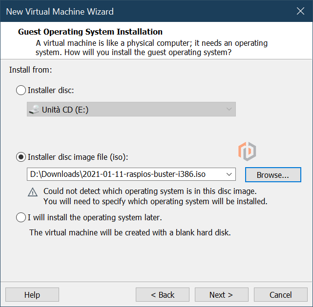 Raspberry Pi OS su VMware