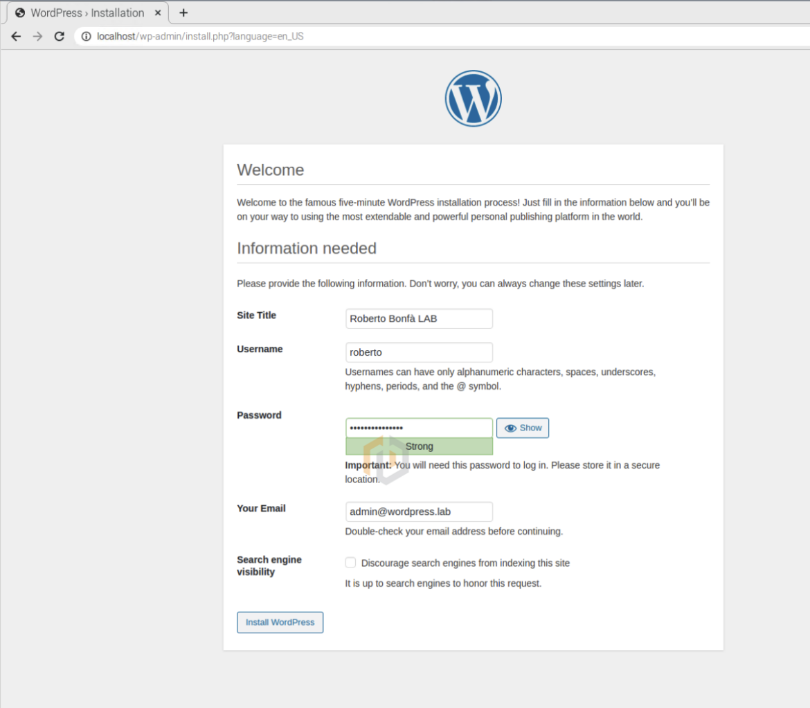 Wordpress su Raspberry