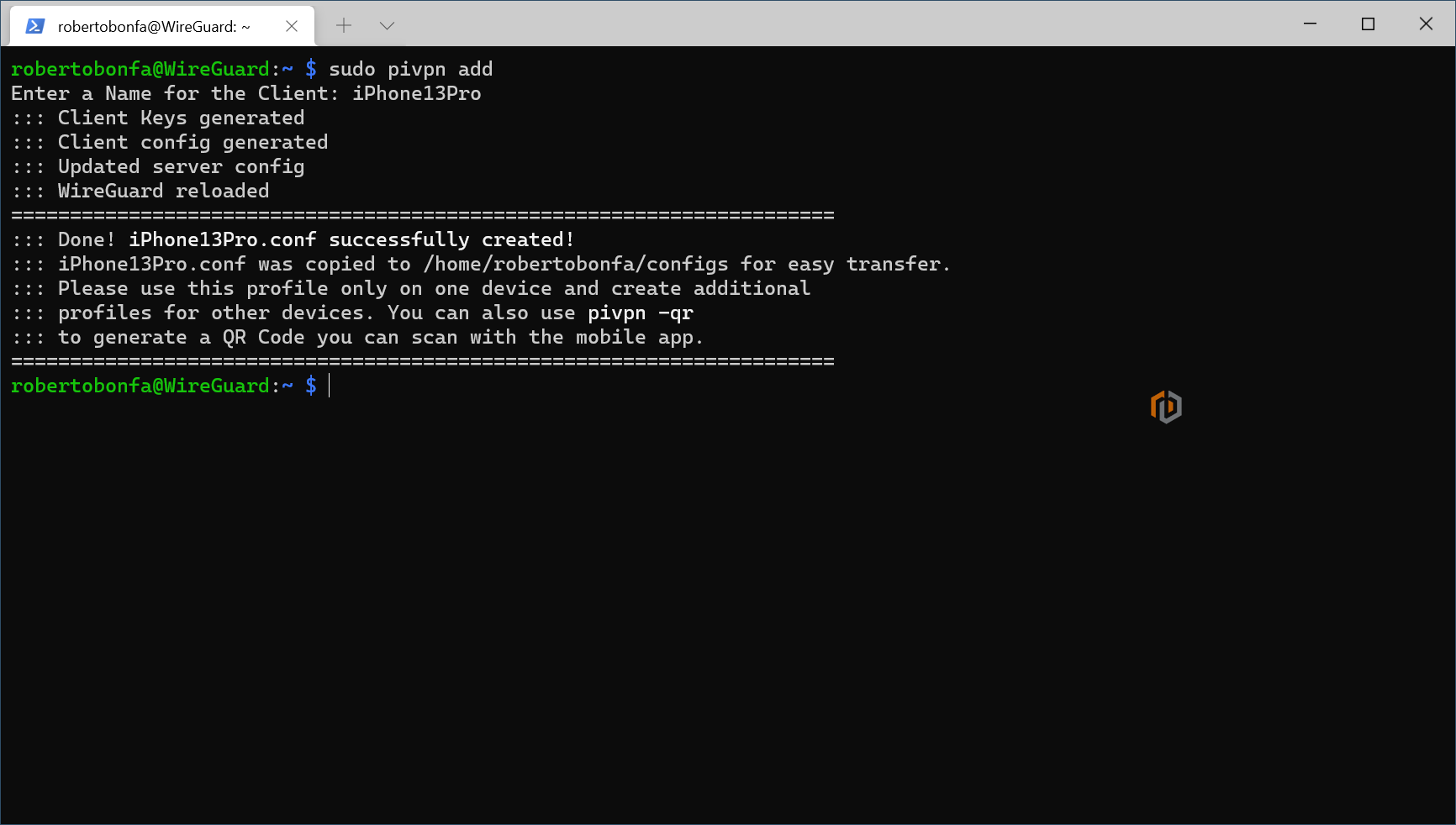 Server VPN - PiVPN - WireGuard