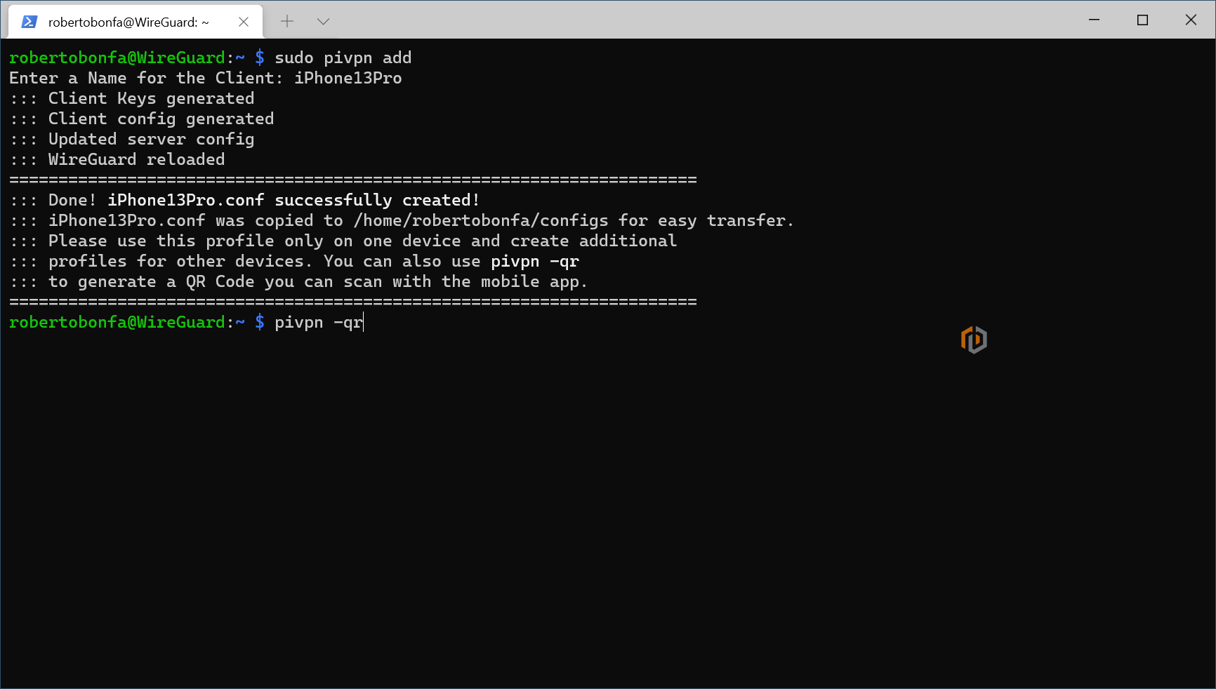 Server VPN - PiVPN - WireGuard