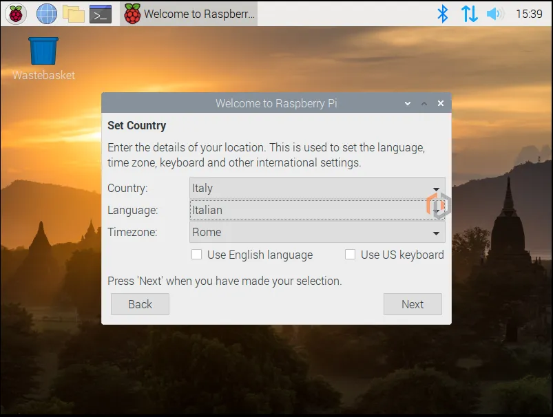 Raspberry Pi OS su VMware