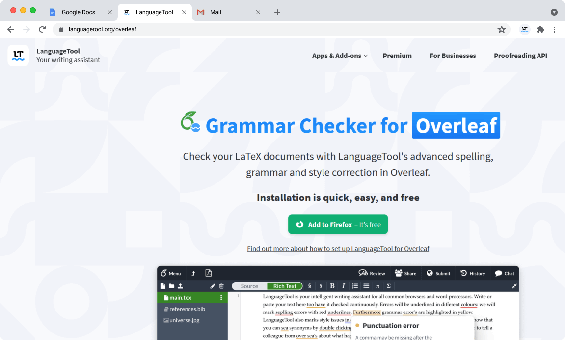 How to download the plug-in for Overleaf.