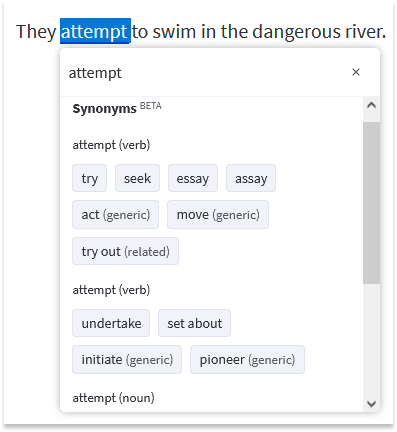 Finding Synonyms with LanguageTool