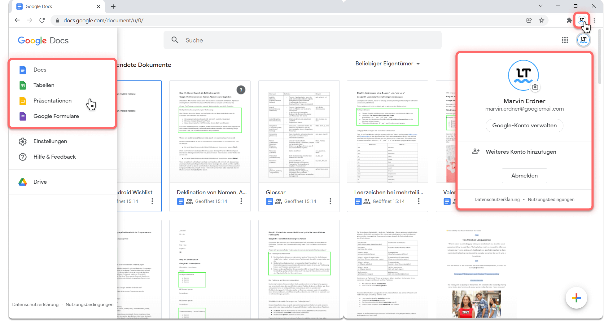 Melden Sie sich bei Google Drive an, um Ihr Google-Konto zu verbinden.