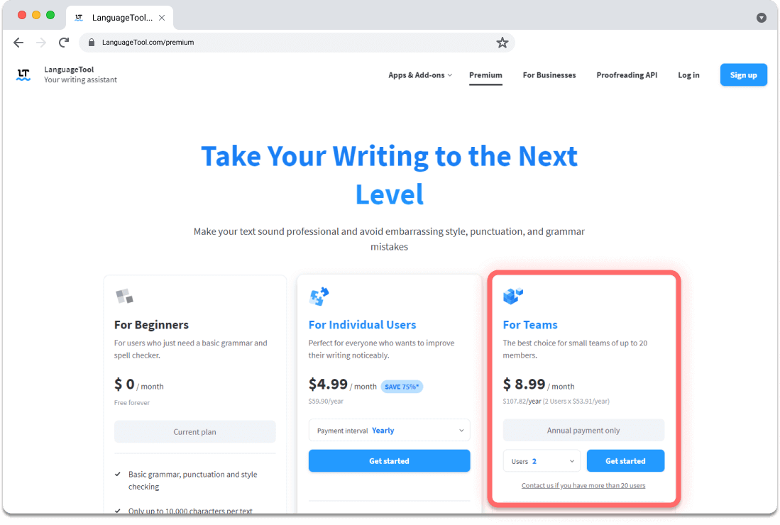 Team accounts are perfect for your business.