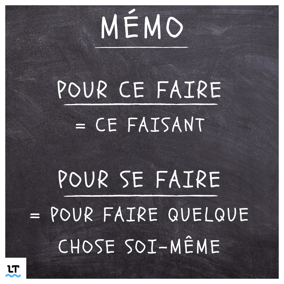 Différences entre « pour se faire » et « pour ce faire ».