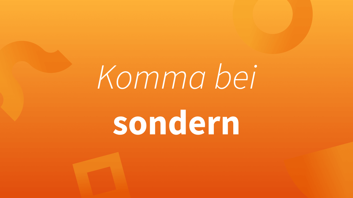 Komma vor und nach sondern