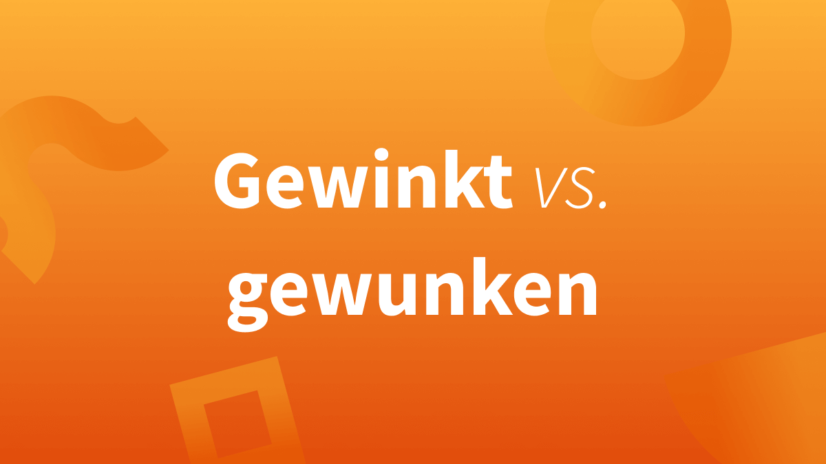 Heißt Es Gewinkt Oder Gewunken languagetool.org