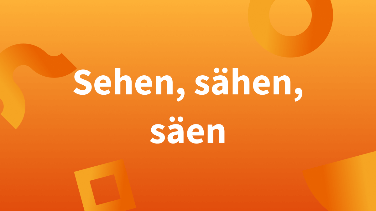 Übersäht, überseht oder übersät Sehen oder säen?
