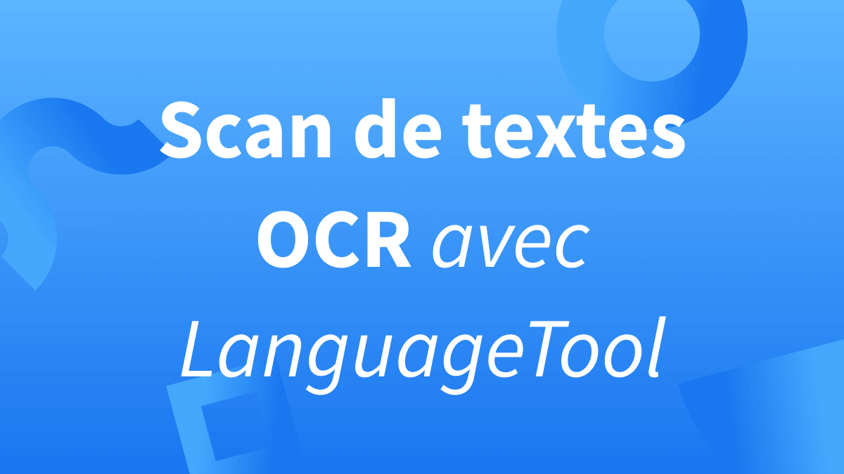 Scan de textes automatisé OCR languageTool