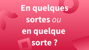 En quelques sortes ou en quelque sorte | Blog Insights