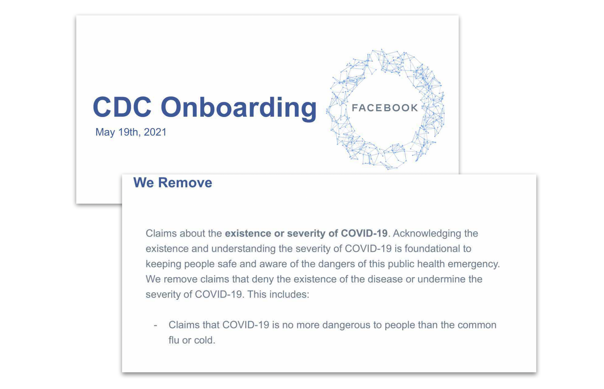 CDC Onboarding | Facebook Censorship Dashboard