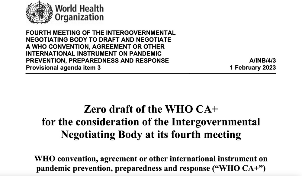 The Draft of the WHO Pandemic Treaty Promises to Equally Destroy Your Rights