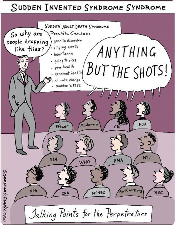 ABV disease (Anything But Vaccines) is causing people to DROP DEAD everywhere