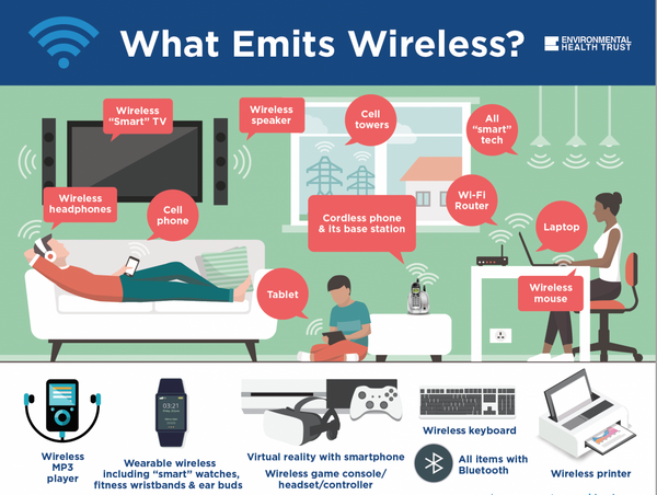 Recommendations for healthcare settings to minimize wireless radiation exposures, to support positive health outcomes as well as to accommodate patients with sensitivities