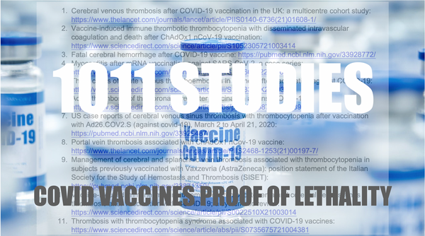 COVID VACCINES PROOF OF LETHALITY 1011 STUDIES